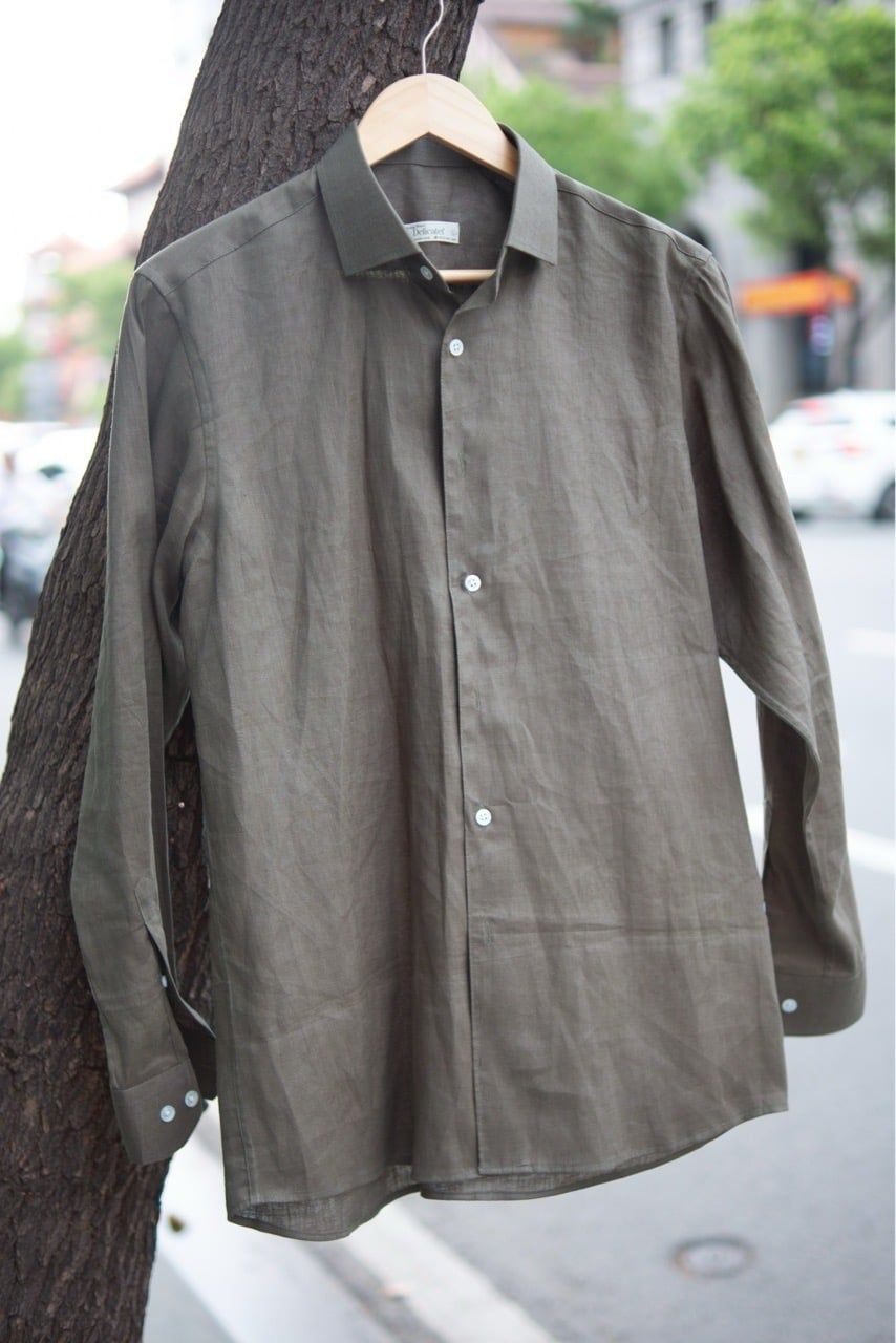  Sơ Mi Linen premium màu Olive 