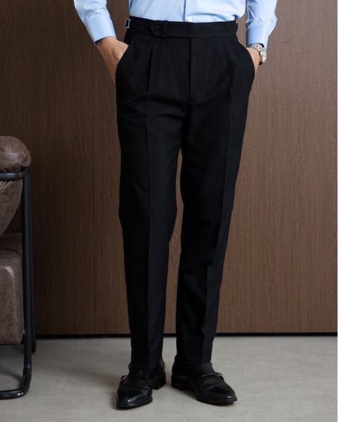  Quần Sidetab màu đen | Deep Black Sidetab Trousers 