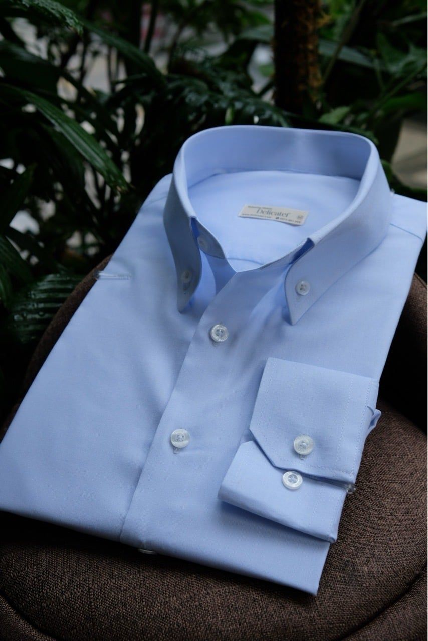 Sơ Mi Xanh Baby Blue cổ button down | Baby Blue Button-Down Shirt 