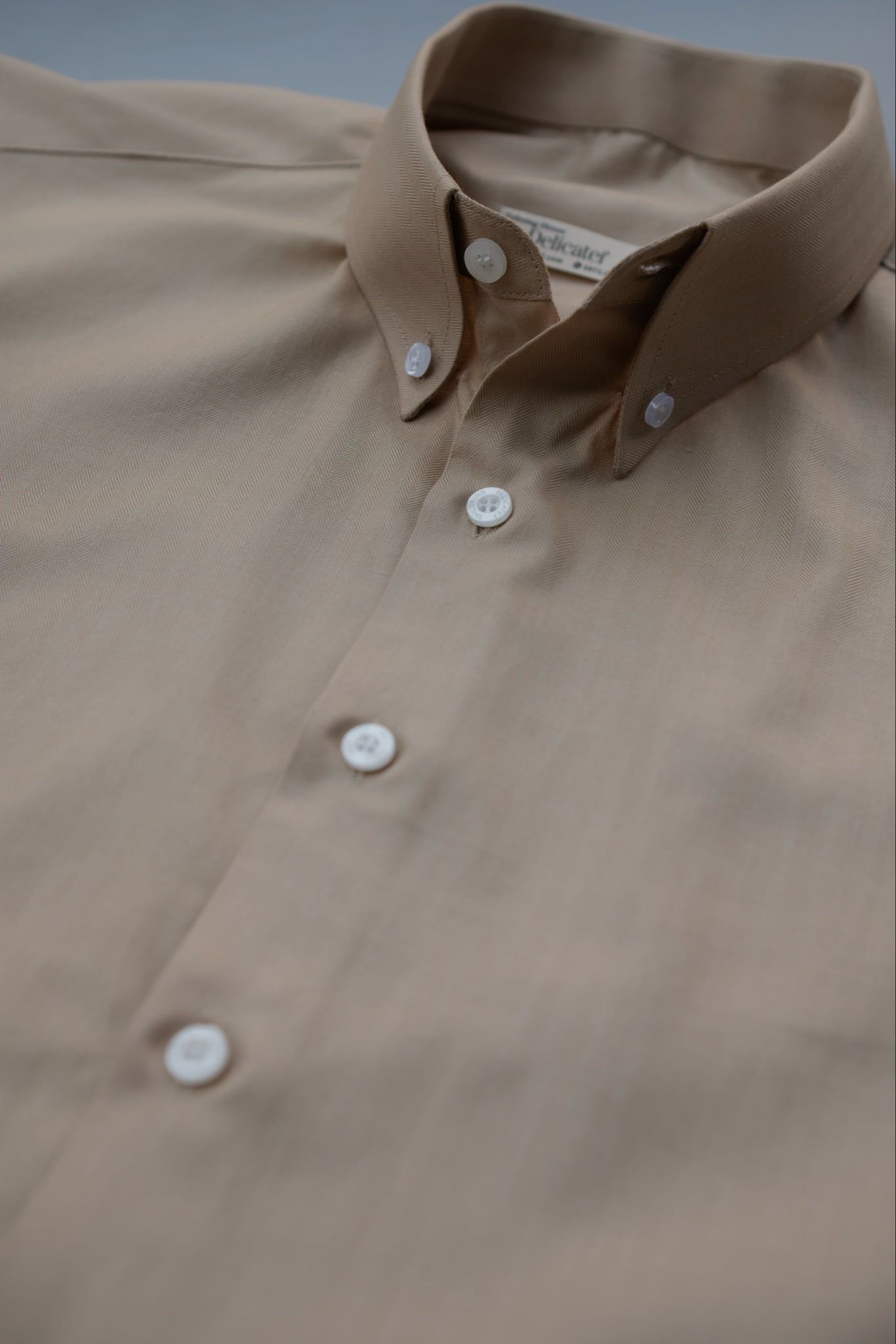  Sơ Mi Nâu Cát vải dọc xương cá 100% Cotton 