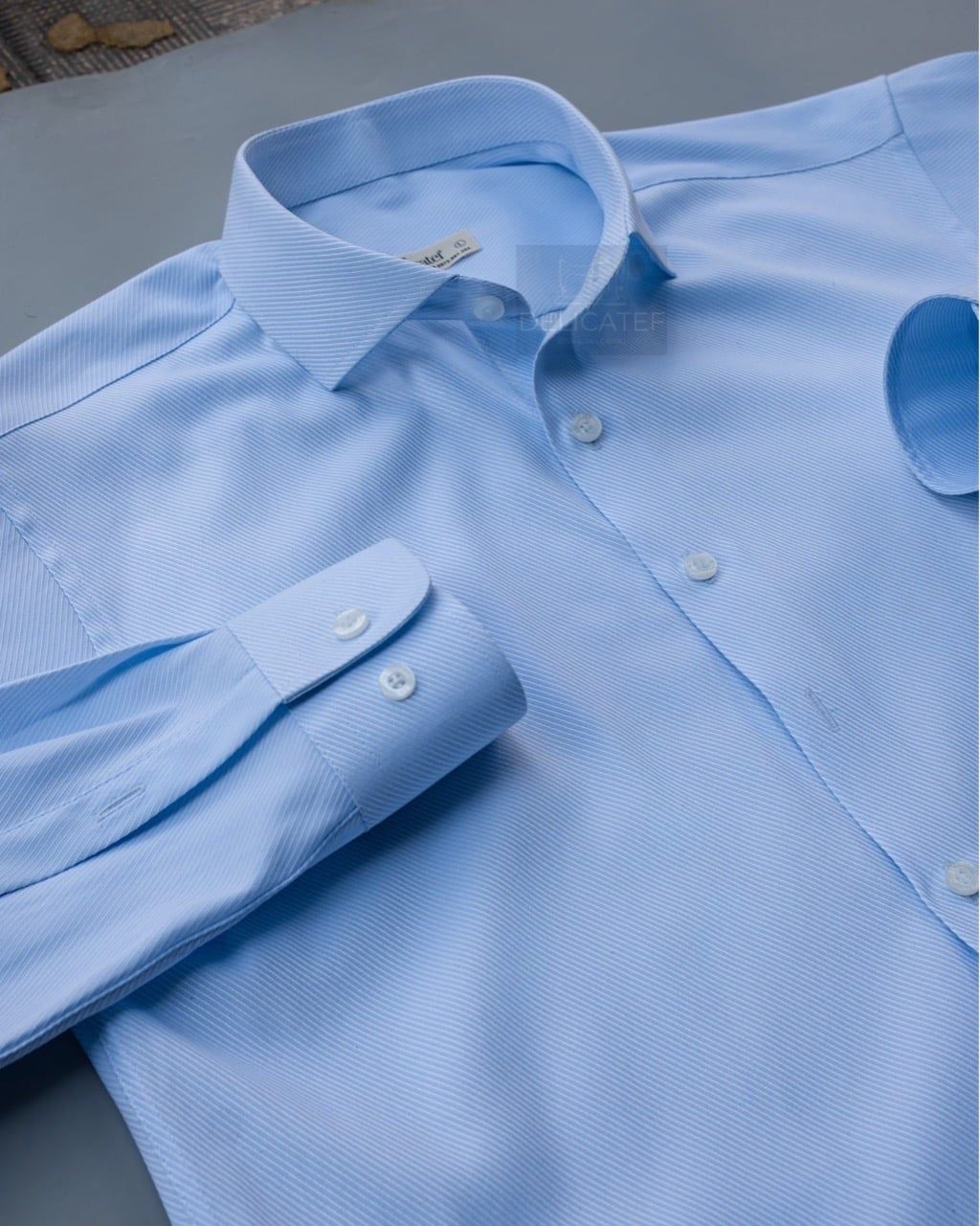  Sky Blue Twill Shirt | Áo Sơ Mi xanh da trời Nhạt Cotton dệt chéo 