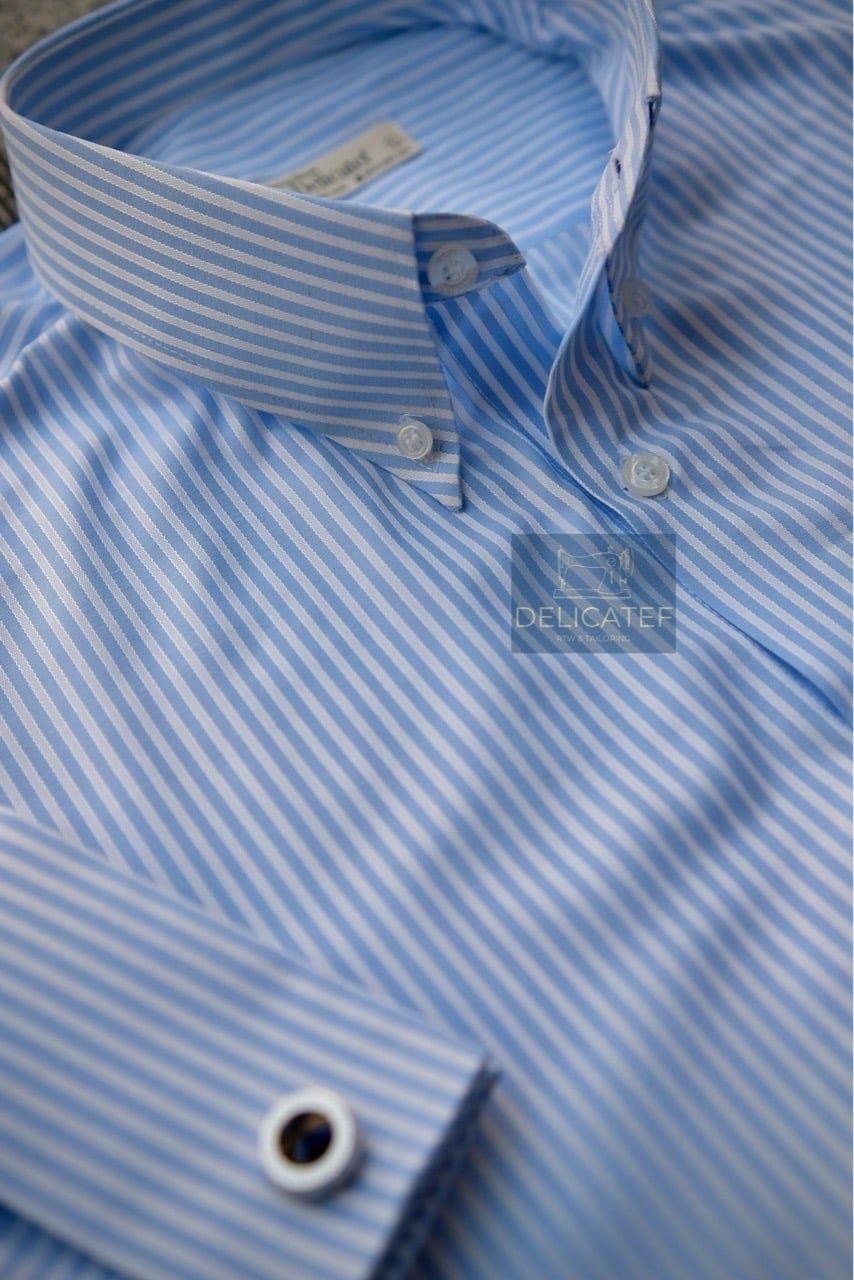  Sơ Mi Tay Cuffinks Xanh kẻ Nhẹ Nhàng (mẫu mới 2026) 