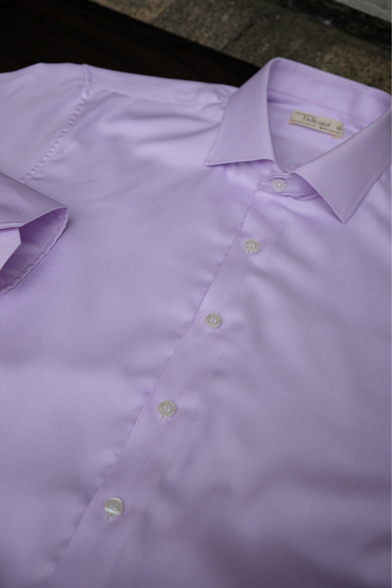  Sơ Mi Màu Tím Nhạt Spread Collar 