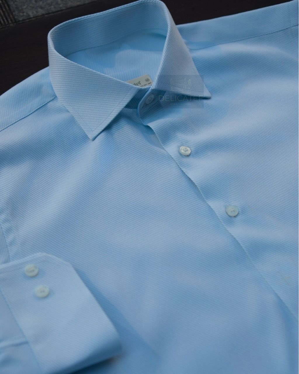  Luce Twill Shirt | Áo Sơ Mi xanh ngọc Nhạt Cotton dệt chéo 