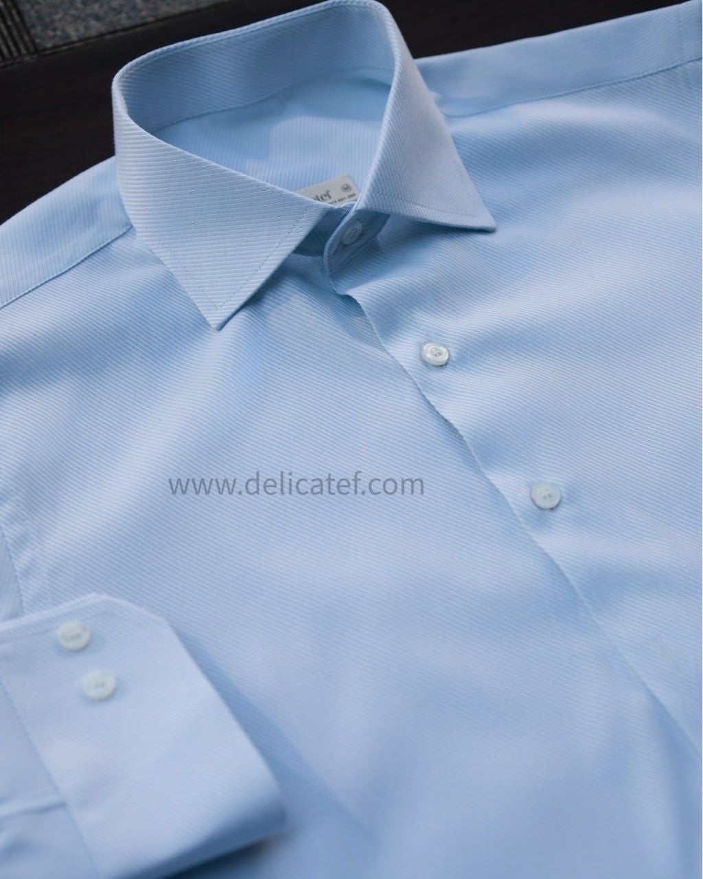  Luce Twill Shirt | Áo Sơ Mi xanh ngọc Nhạt Cotton dệt chéo 