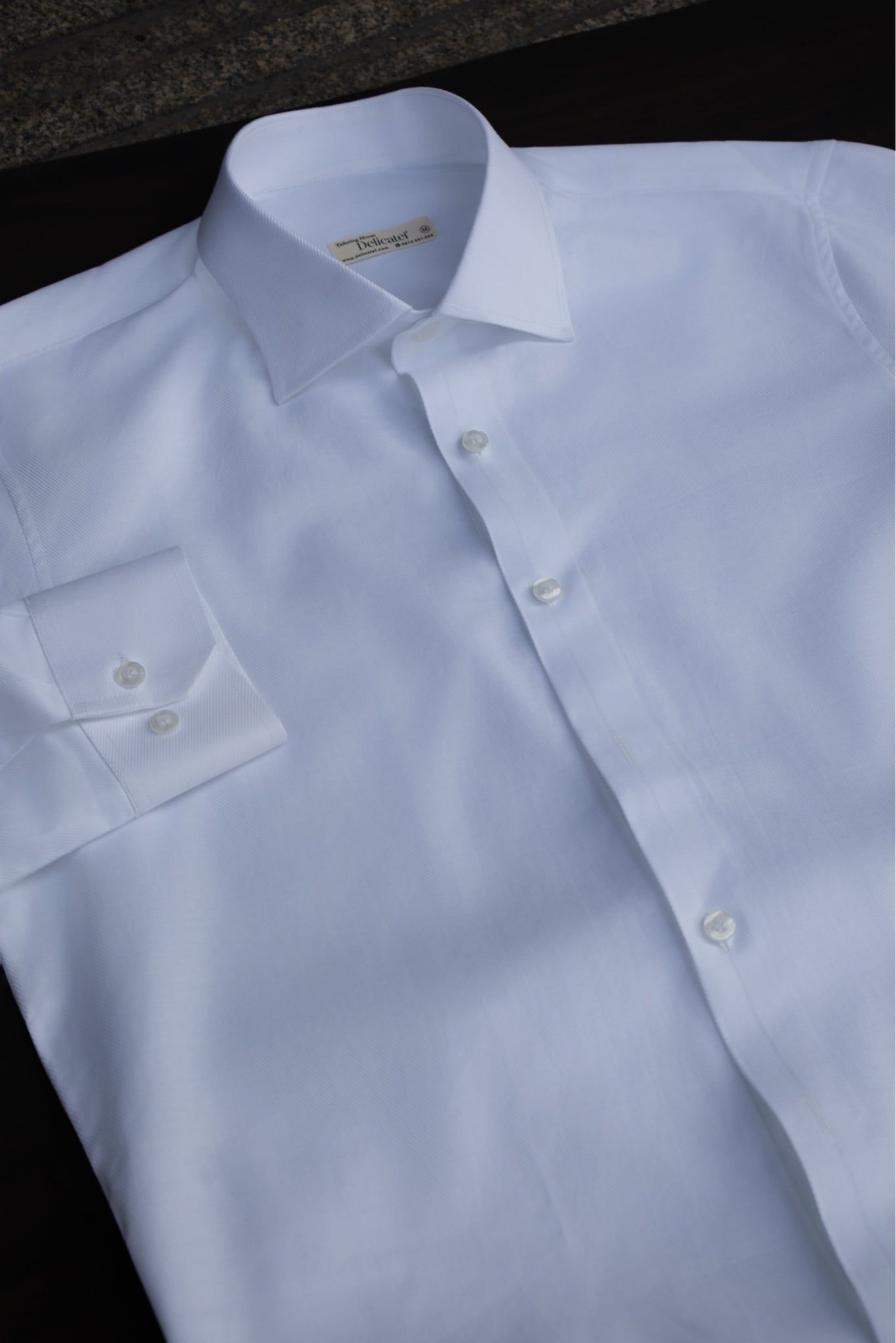  WHITE TWILL SHIRT - 100% COTTON 