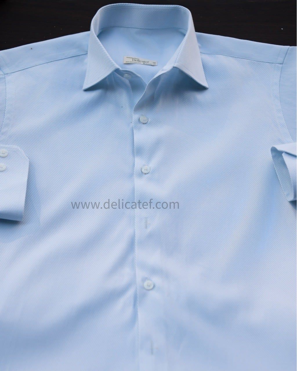  Luce Twill Shirt | Áo Sơ Mi xanh ngọc Nhạt Cotton dệt chéo 
