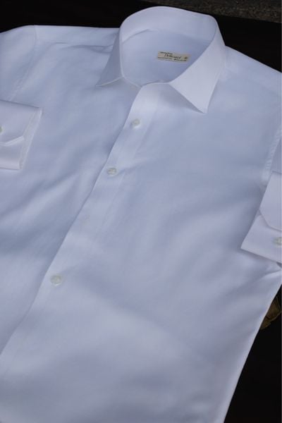  WHITE TWILL SHIRT - 100% COTTON 