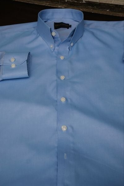  Sơ Mi Cotton Xanh Da Trời 100% Cotton 