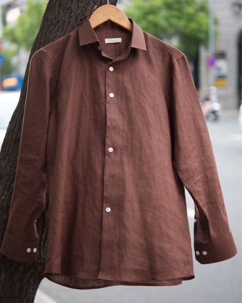  Sơ Mi Linen Nâu 