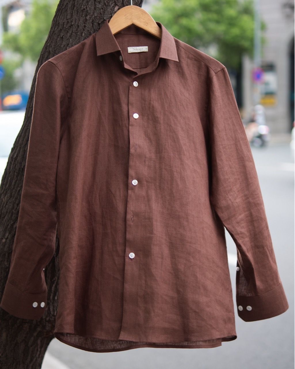  Sơ Mi Linen Nâu 
