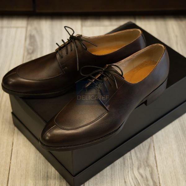  Giày Da Derby màu nâu | Heritage Plain Patina Derby – Classic Brown 