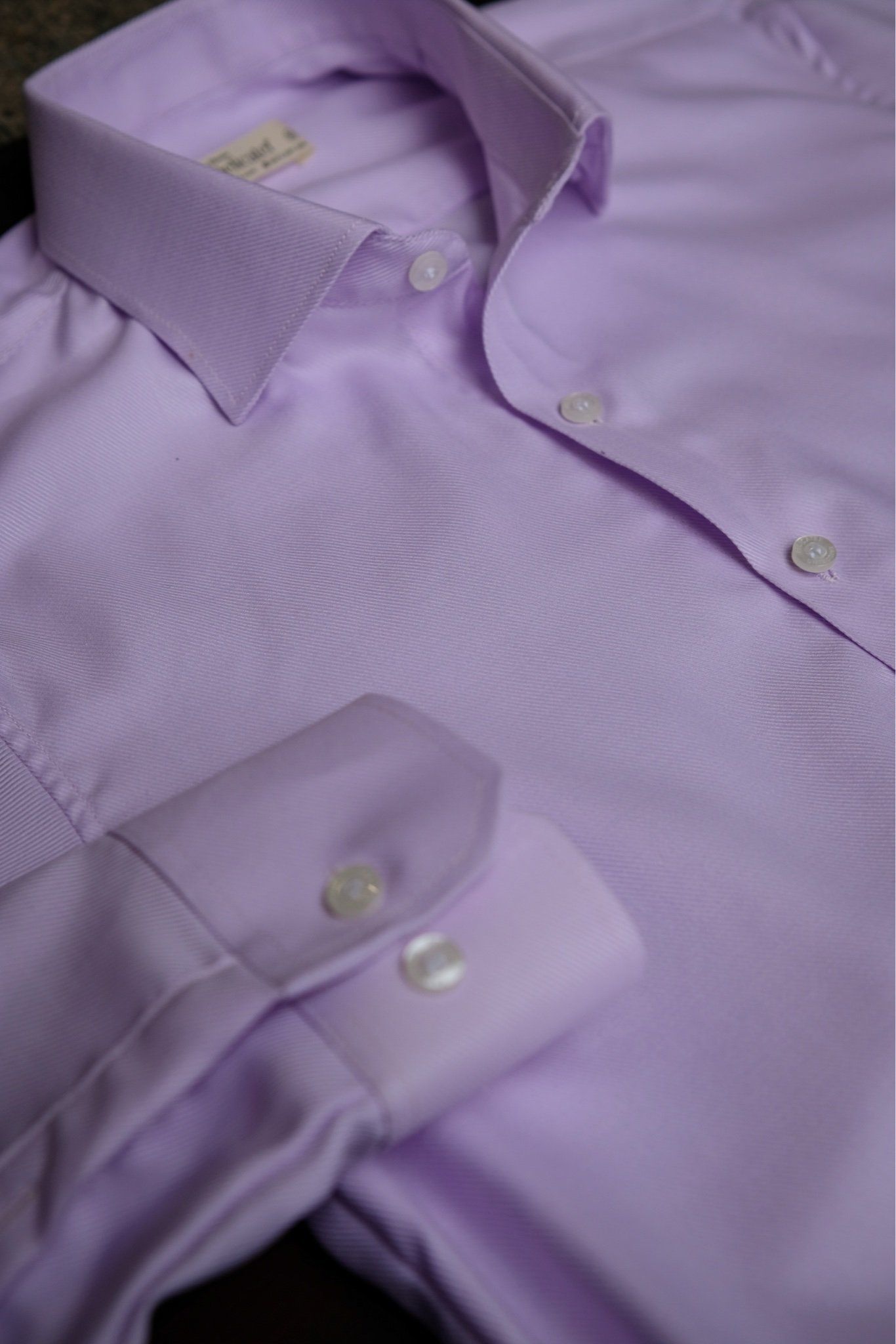  Sơ Mi Màu Tím Nhạt Spread Collar 