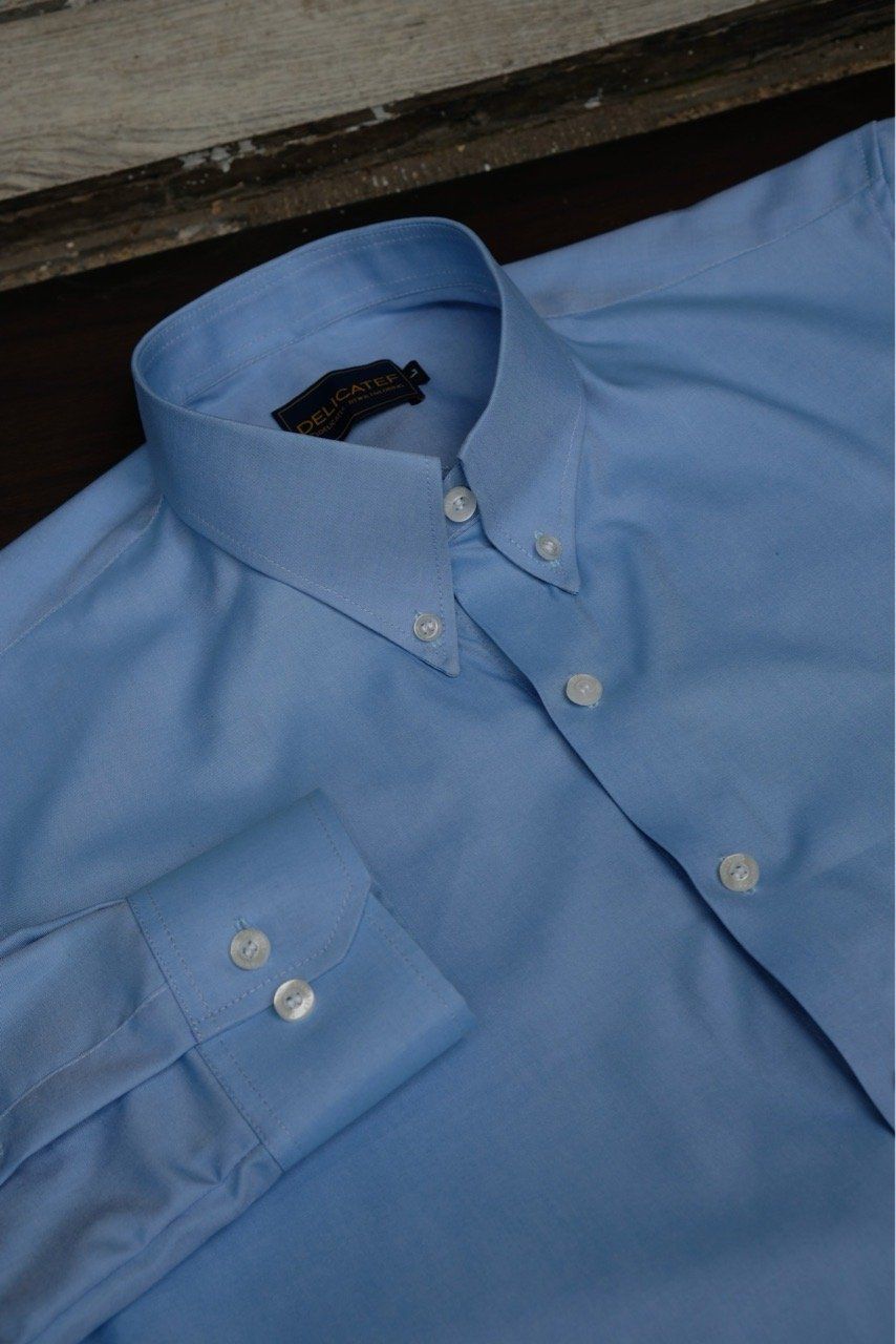  Sơ Mi Cotton Xanh Da Trời 100% Cotton 