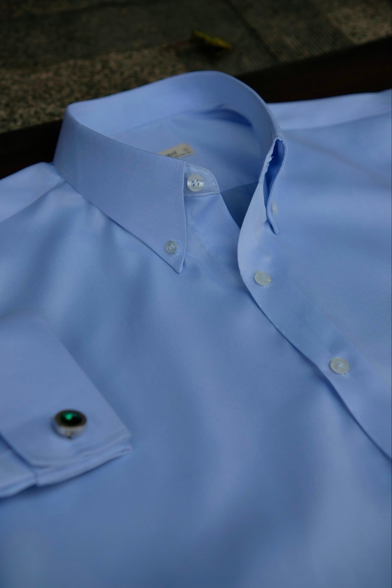  Sơ Mi Tay Cuffinks Xanh Nhạt Light Blue 