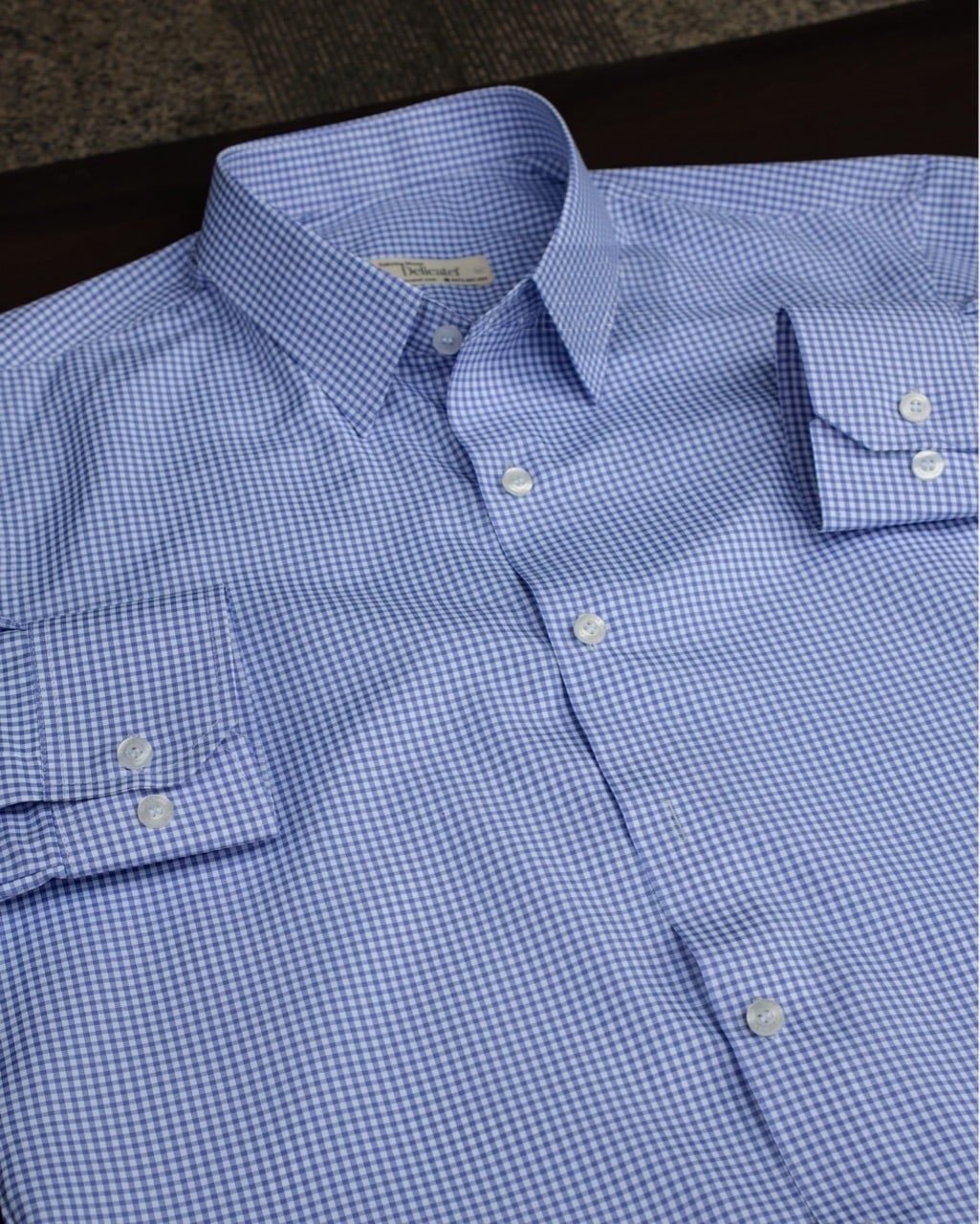  Áo Sơ Mi Gingham Check (Blue) 