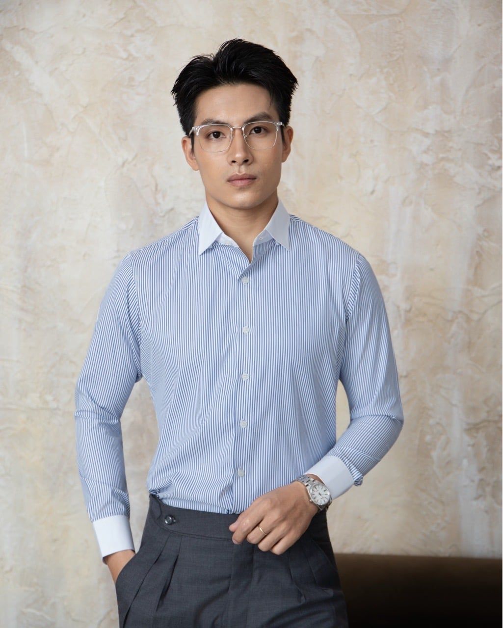  CHỐNG NHĂN | Sơ Mi Winchester kẻ xanh đậm 