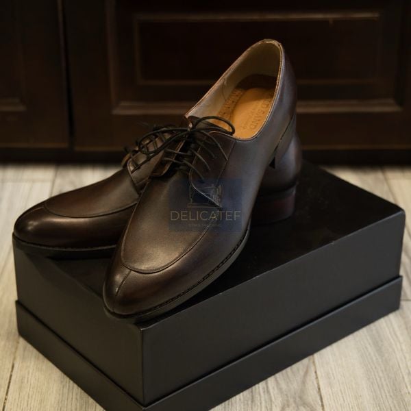  Giày Da Derby màu nâu | Heritage Plain Patina Derby – Classic Brown 