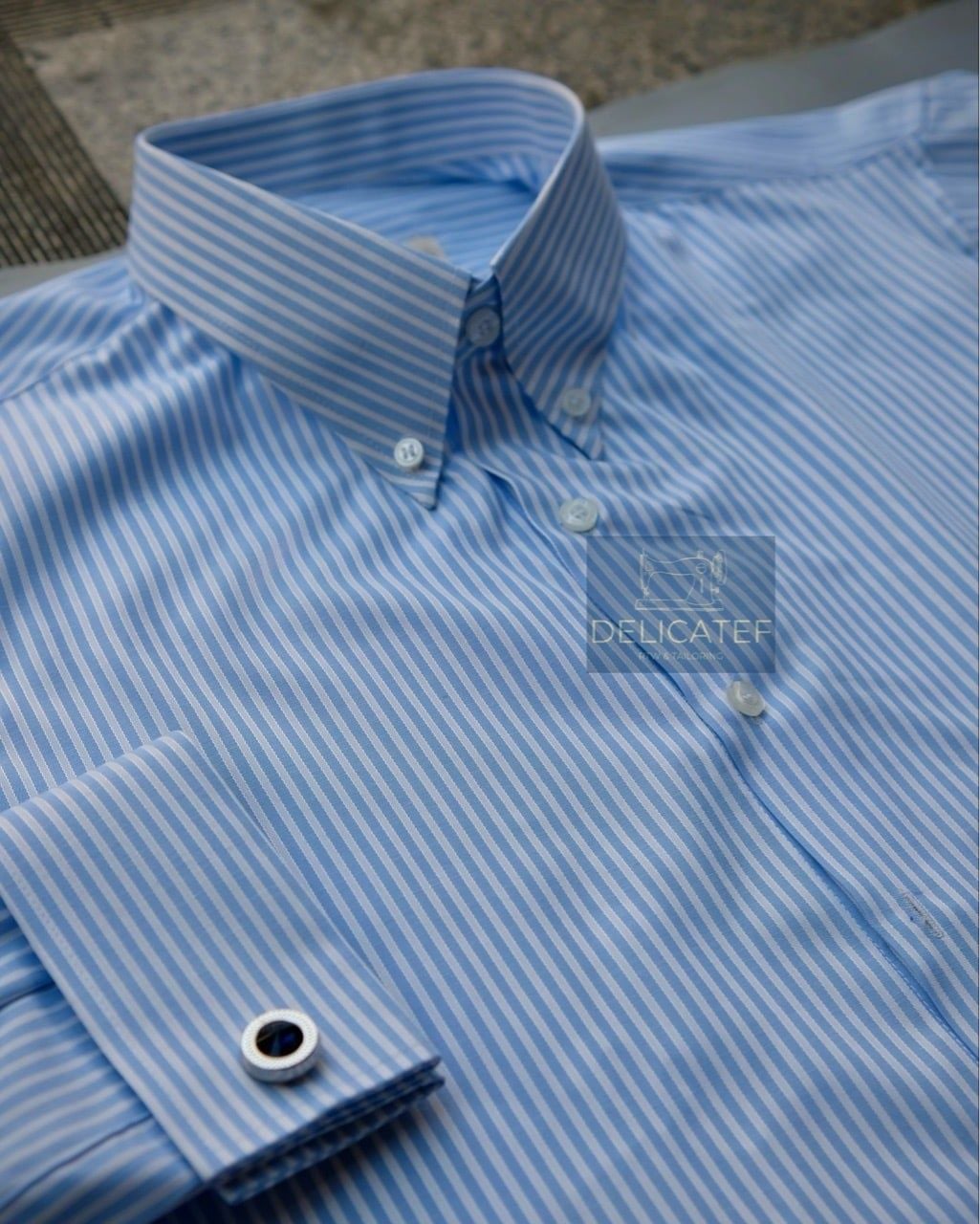  Sơ Mi Tay Cuffinks Xanh kẻ Nhẹ Nhàng (mẫu mới 2026) 