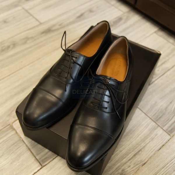  Giày Da Classic Captoe Oxford – Formal Black 