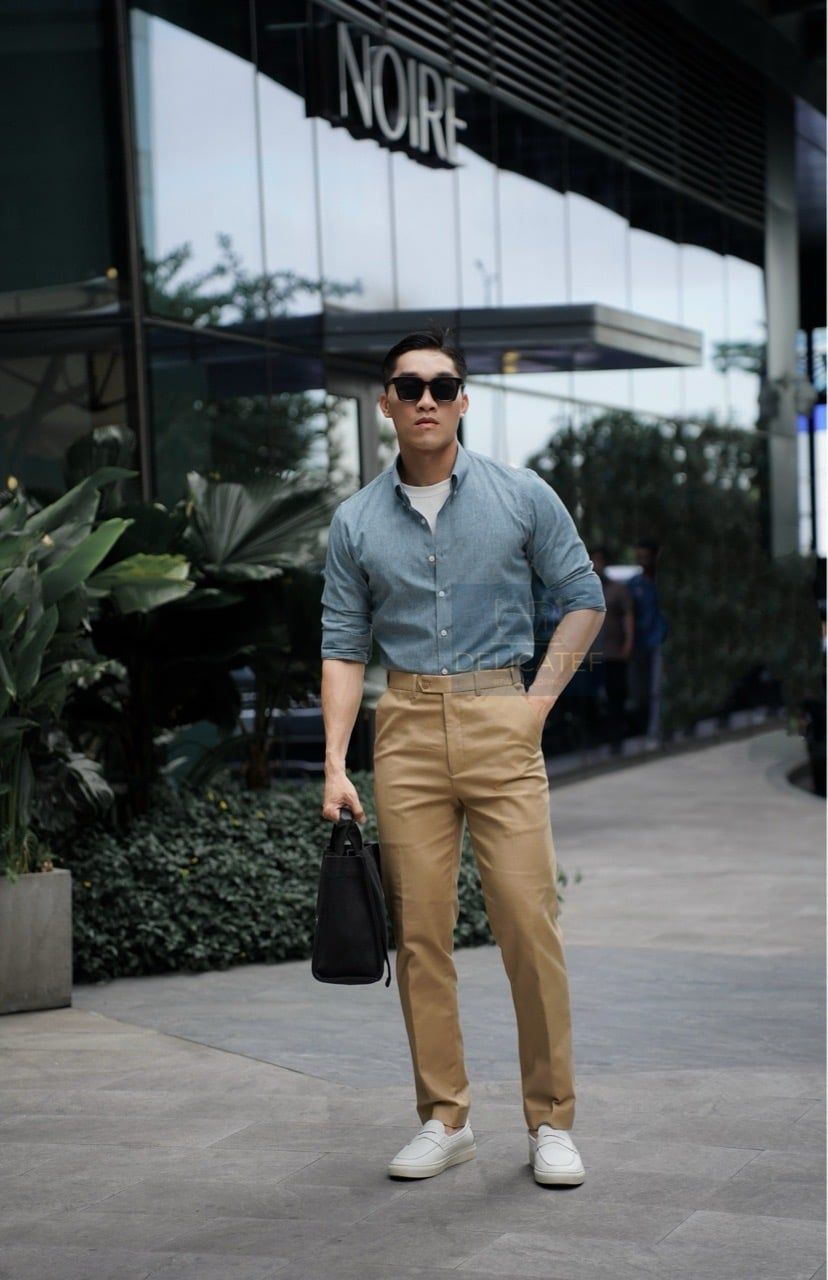  Linen Cotton Shirt – Sky Mist Blue 