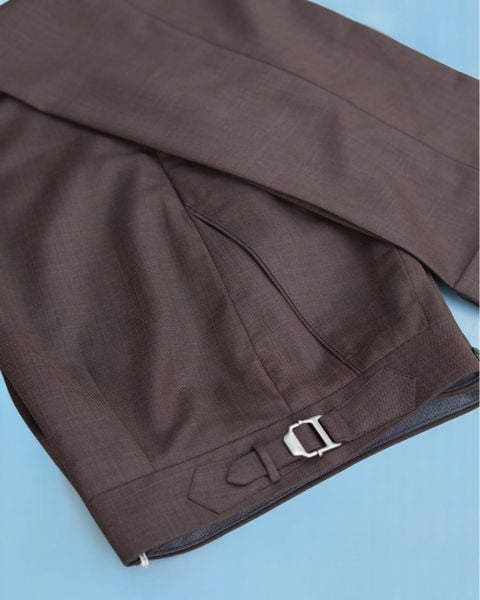  Brown Mélange SideTab Trousers 