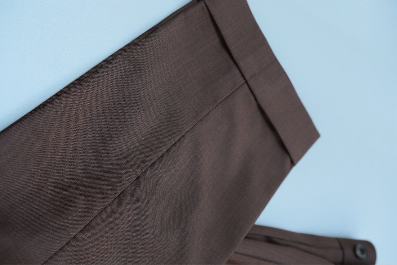  Brown Mélange SideTab Trousers 