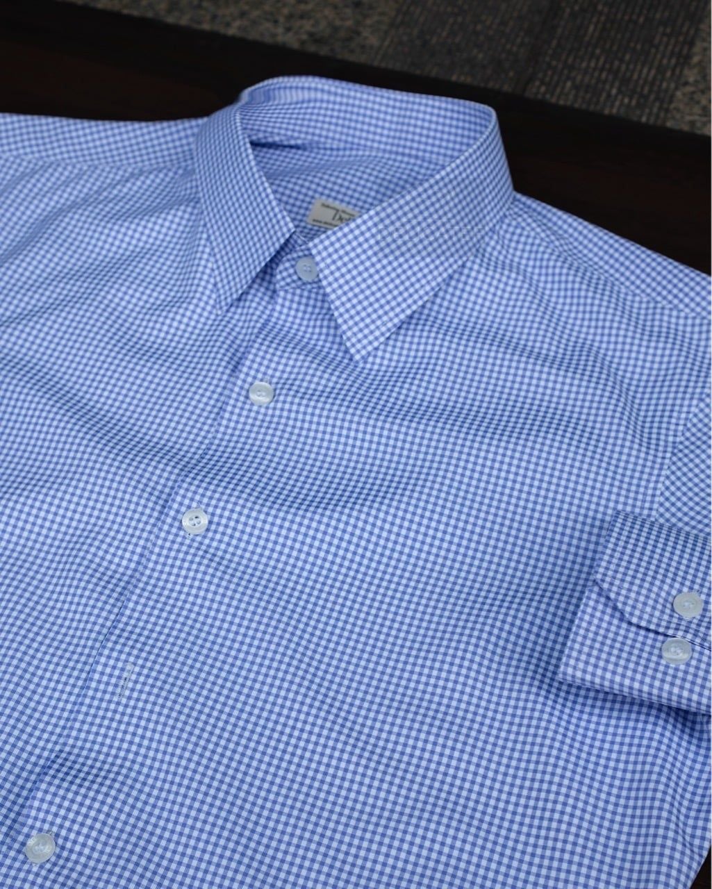  Áo Sơ Mi Gingham Check (Blue) 