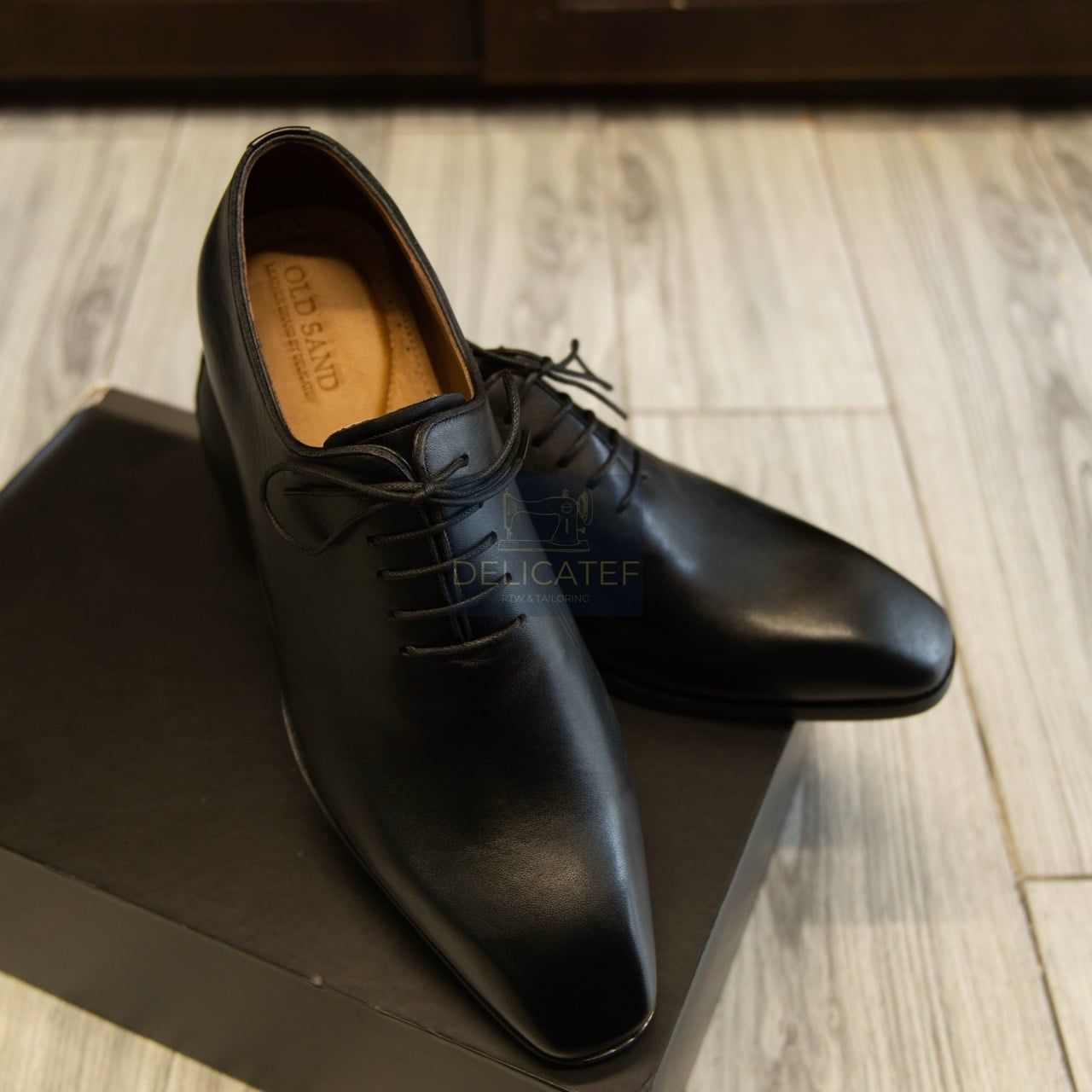  Giày Da Masterpiece Wholecut Oxford – Noir Black 