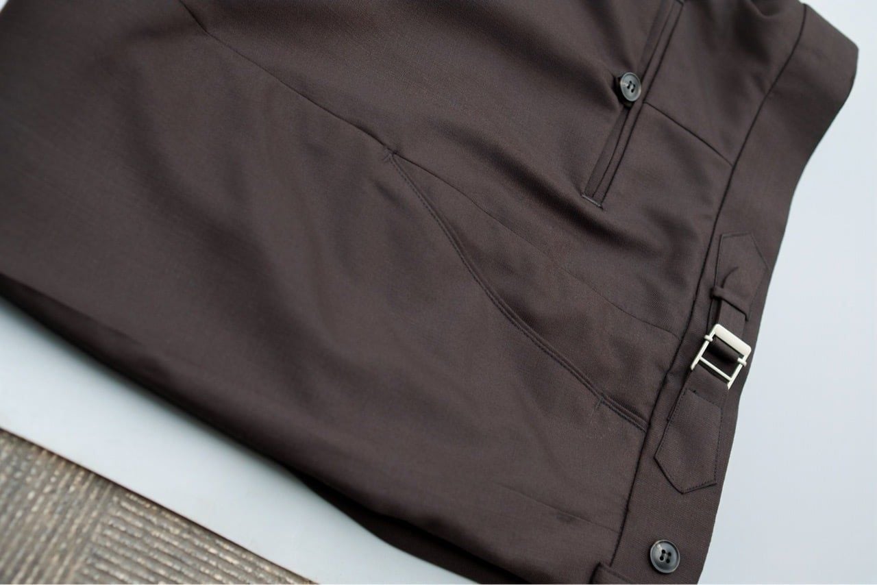  Black Brown SideTab Trousers 