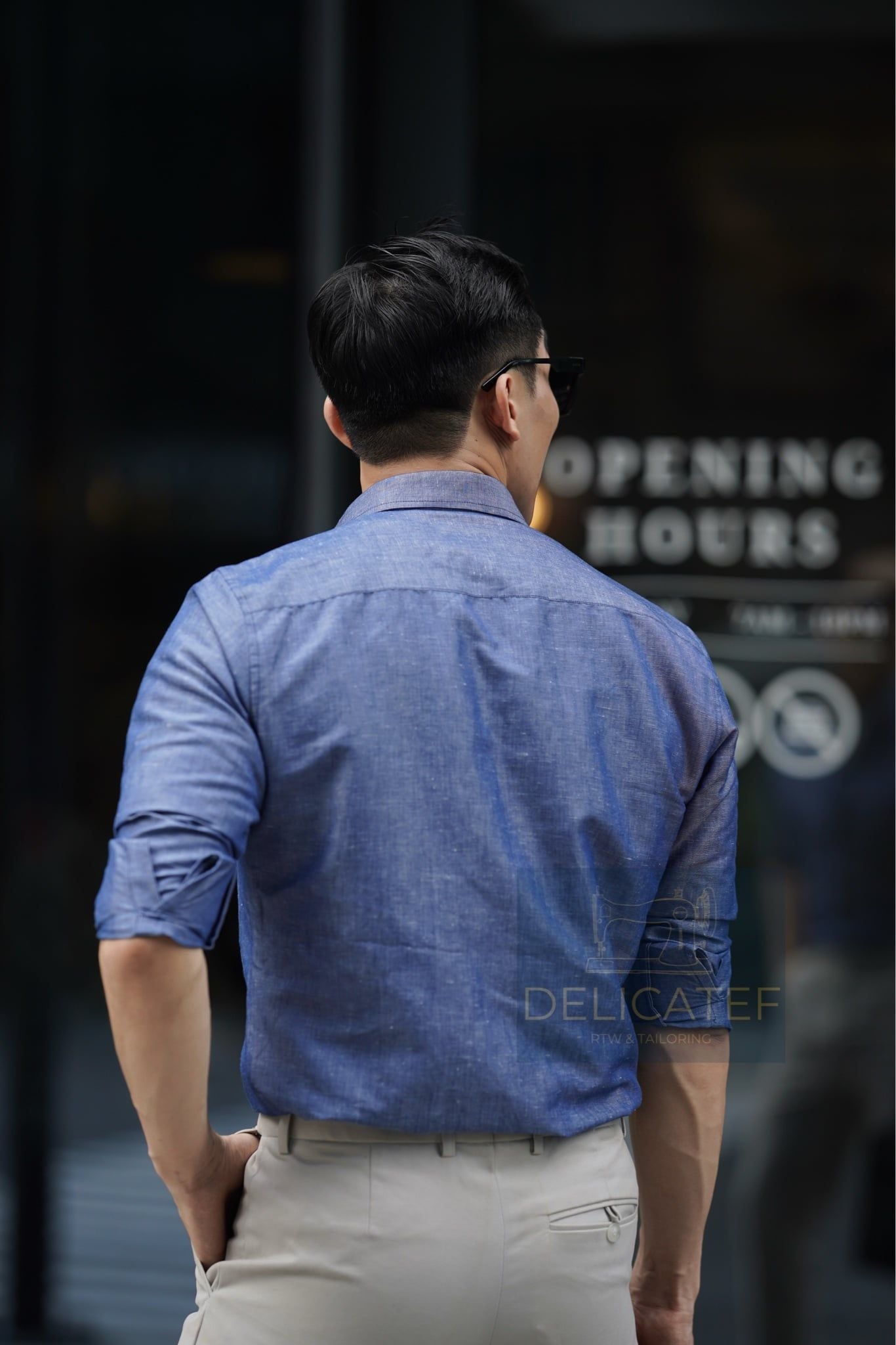  Linen Cotton Shirt – Indigo Mist 