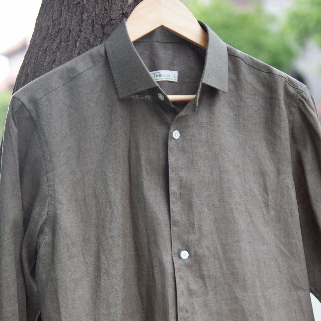  Sơ Mi Linen premium màu Olive 
