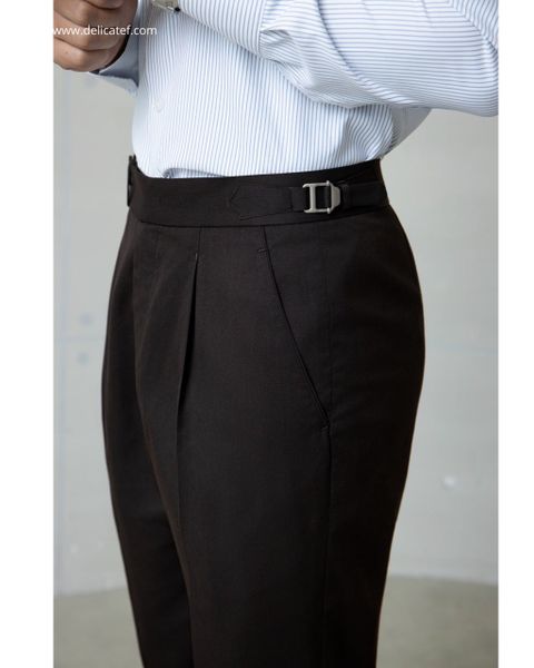  Black Brown SideTab Trousers 