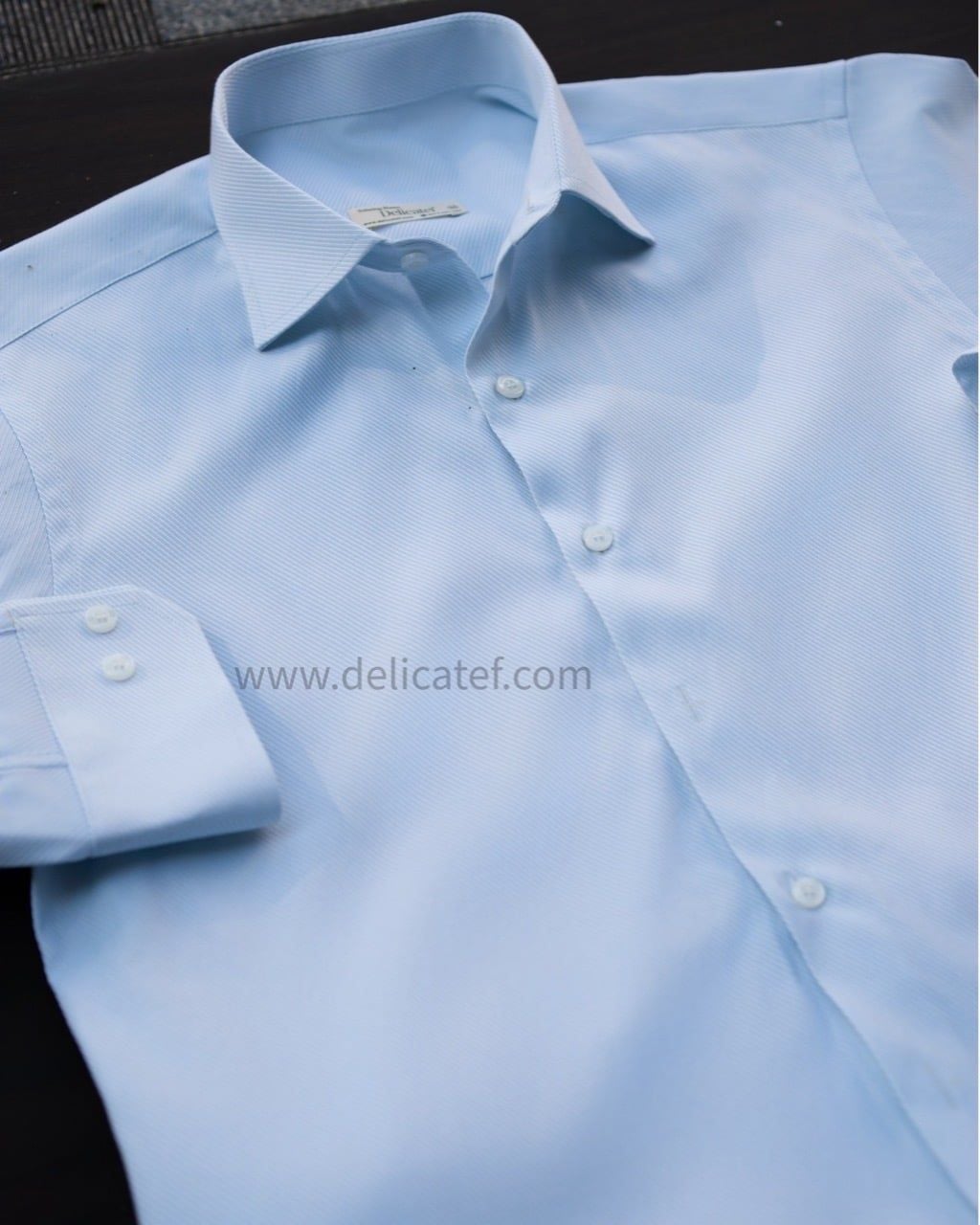  Luce Twill Shirt | Áo Sơ Mi xanh ngọc Nhạt Cotton dệt chéo 