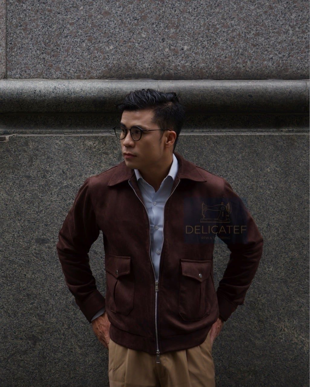  Áo Khoác RTW Blouson Da Lộn - The Espresso Suede Dual-Zip Blouson 