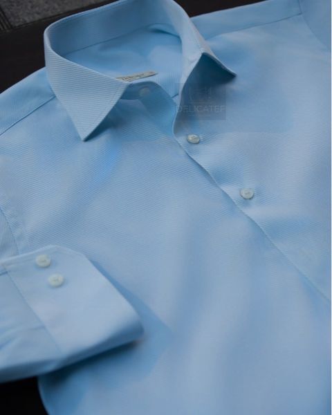  Luce Twill Shirt | Áo Sơ Mi xanh ngọc Nhạt Cotton dệt chéo 