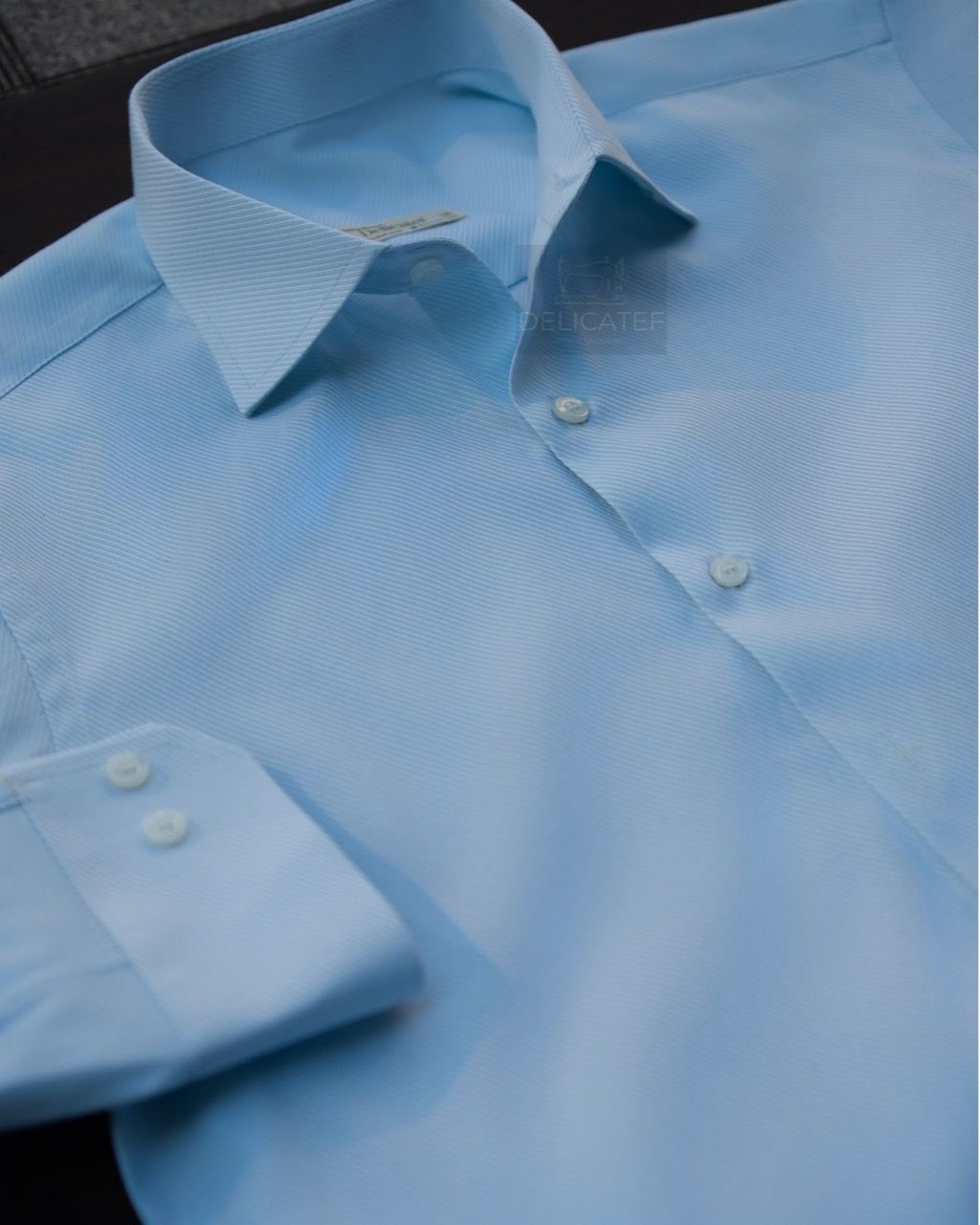  Luce Twill Shirt | Áo Sơ Mi xanh ngọc Nhạt Cotton dệt chéo 