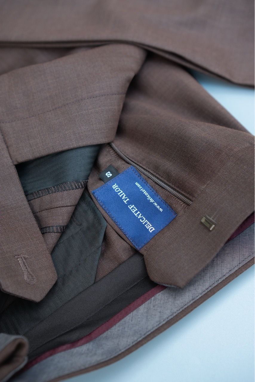  Brown Mélange SideTab Trousers 