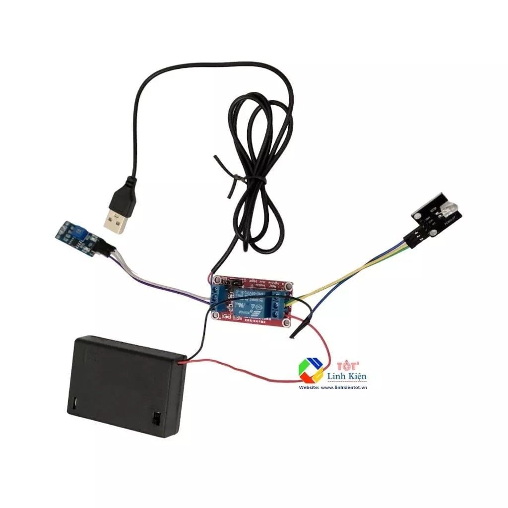 Bộ Linh Kiện STEM  DIY Tự Động Bật Tắt Đèn Sử Dụng Cảm Biến Ánh Sáng Qua Relay