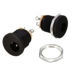 Giắc DC Cái Tròn 5.5x2.1mm Có Ốc Vặn