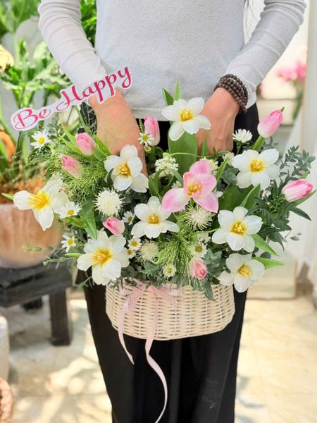  HTL0177 - Giỏ Xinh Tulip 