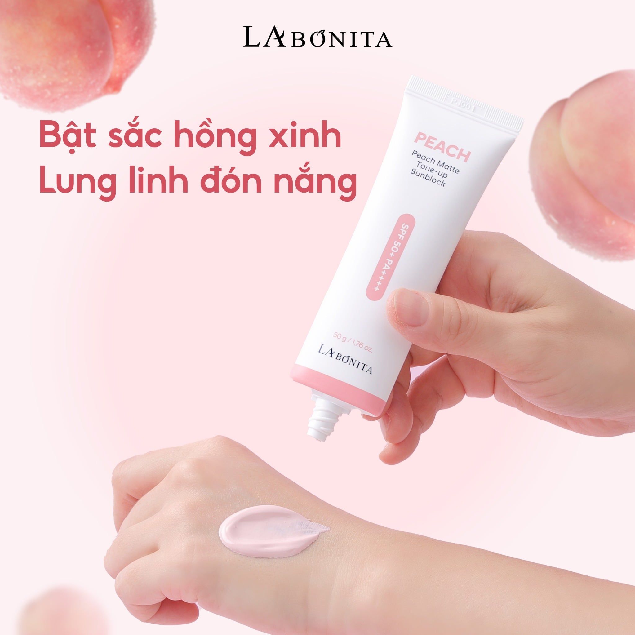  Kem Chống Nắng Labonita Peach Matte Tone-up Sunblock 50g 