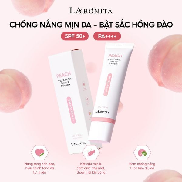  Kem Chống Nắng Labonita Peach Matte Tone-up Sunblock 50g 