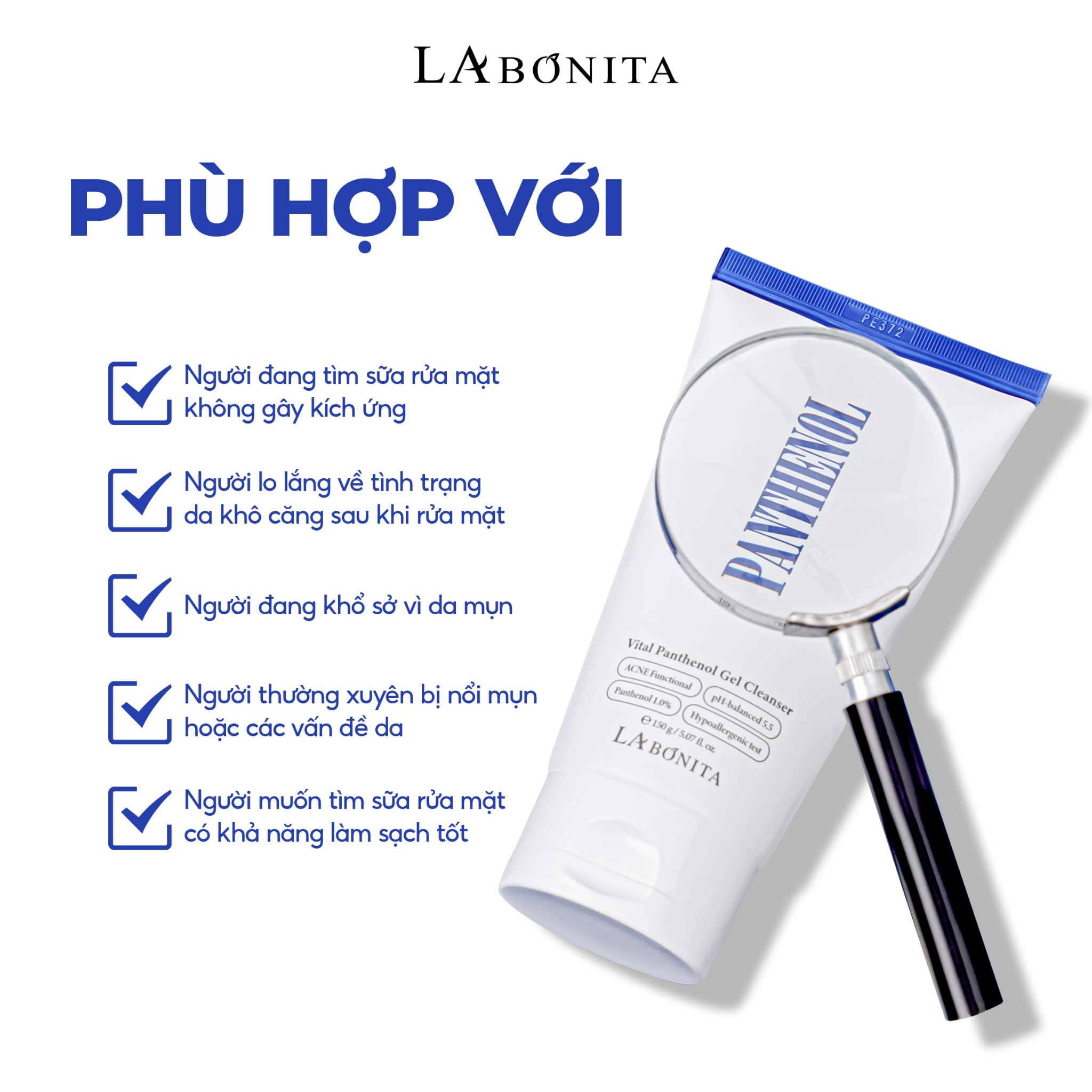  Sữa rửa mặt dịu nhẹ cho da nhạy cảm & mụn nhạy cảm PH 5.5 