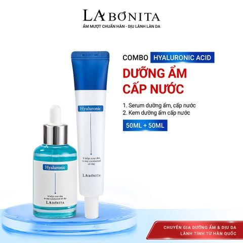 COMBO Serum HA & Kem Labonita Vital Hyaluronic Acid - Bộ Đôi Dưỡng Ẩm Sáng Da & Tăng Độ Đàn Hồi