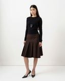  MIDI PLEAT SKIRT * choco 