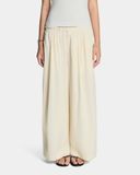  PLEAT SILK PANTS * cream 