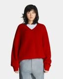  V KNIT SWEATER * red 
