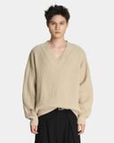  V KNIT SWEATER * cream 