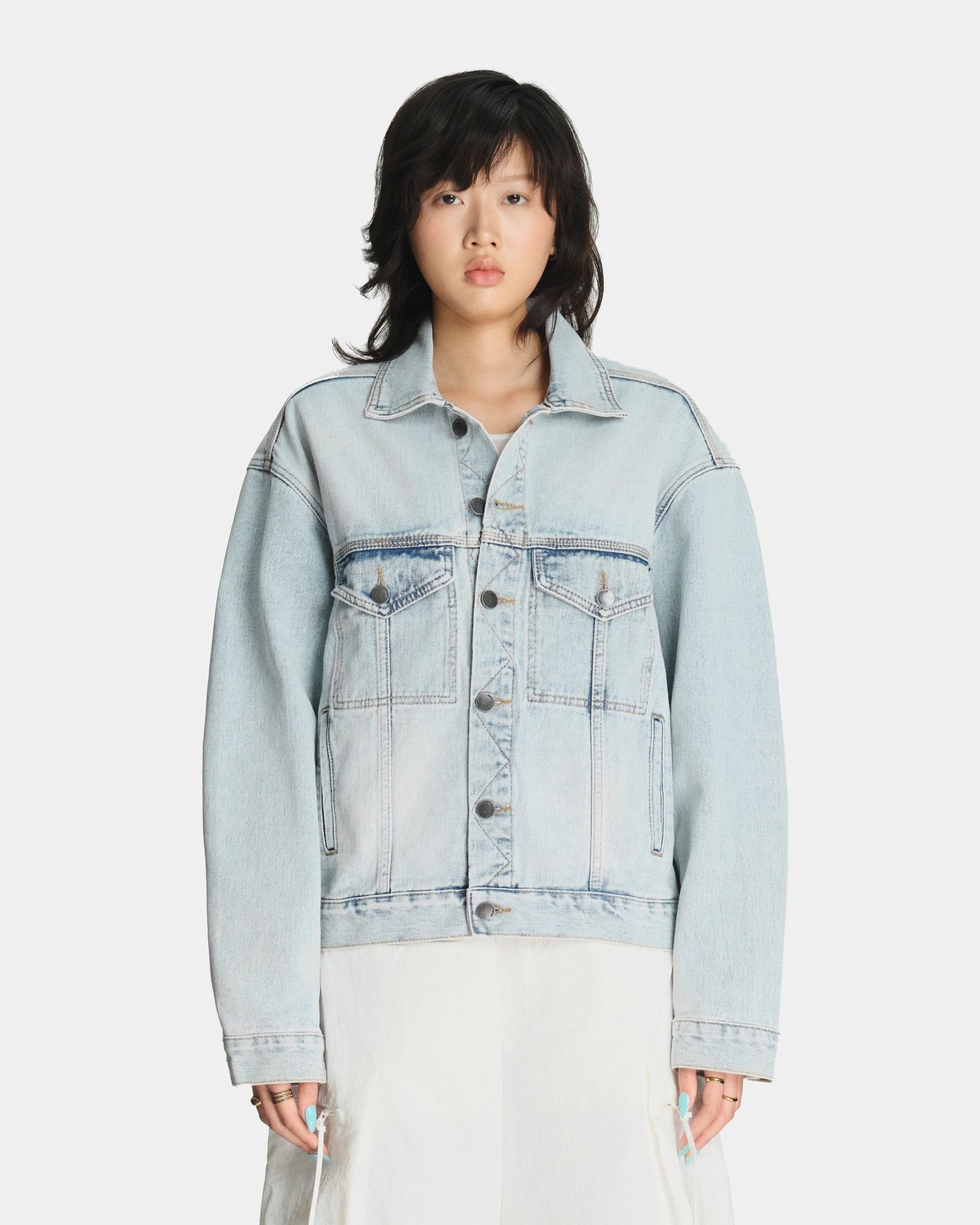  FADED DENIM JACKET * blue 